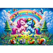 Art Puzzle Art Çocuk Pegasus ve Gökkuşağı 25 Parça Puzzle