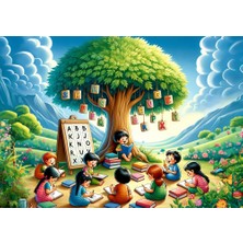 Art Puzzle Art Çocuk Öğretmen Ağaç 200 Parça Puzzle