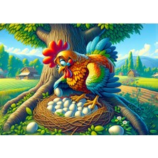 Art Puzzle Art Çocuk Horoz ve Bebekleri 25 Parça Puzzle