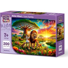 Art Puzzle Art Çocuk Aslan Ailesi 200 Parça Puzzle