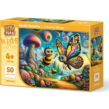 Art Puzzle Art Çocuk Renkli Kanatlar 50 Parça Puzzle