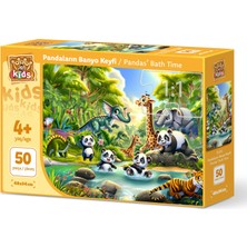 Art Puzzle Art Çocuk Pandaların Banyo Keyfi 50 Parça Puzzle