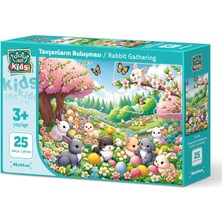 Art Puzzle Art Çocuk Tavşanların Buluşması 25 Parça Puzzle