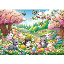 Art Puzzle Art Çocuk Tavşanların Buluşması 25 Parça Puzzle