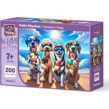 Art Puzzle Art Çocuk Tatilci Köpekler 200 Parça Puzzle