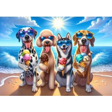 Art Puzzle Art Çocuk Tatilci Köpekler 200 Parça Puzzle