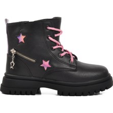 Pepino 1525-F Siyah-Pembe Kız Çocuk Bot