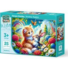 Art Puzzle Art Çocuk Tavşan Kardeş 25 Parça Puzzle