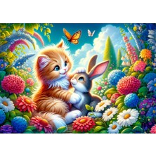 Art Puzzle Art Çocuk Tavşan Kardeş 25 Parça Puzzle