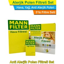 Mercedes C180 Benzinli W202 Mann Filtre Bakım Seti 1993-2001 Hava+Yağ+A.alerjik Polen