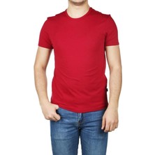 Cazador B.yaka  K.kol Basic Erkek T-Şhirt 4618 Bordo