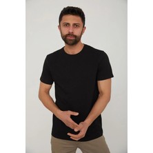 Cazador Erkek Petek Dokulu B.yaka T-Shırt 4154 Siyah