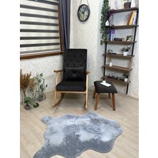 Asedia Trend Naturel Acı Kahve Kapitoneli Puflu Sallanan Sandalye