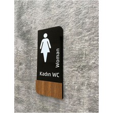 Yönline Timber Serisi Kadın Wc Yönlendirme Levhası