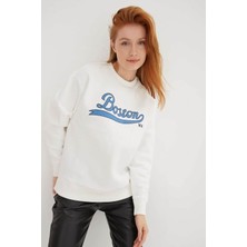 Fashion Friends Kadın Sweatshirt Ekru 24K0843K1