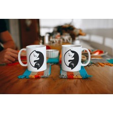 Yin Yang Kedili Tasarım Kupa Bardak