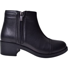 İskarpin Mym 10111 Siyah Kadın Deri Bot