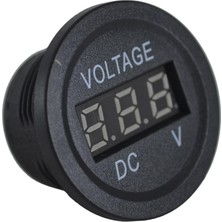 Boldcamper 12V 24V Dc Voltmetre Yuvarlak Düz Kırmızı Rakam