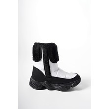 Riccon Szirnul Çocuk Fermuarlı Kar Botu Vegan Deri Konforlu Tasarım 0012140