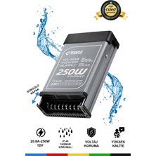Ctrons IP45 Yağmur Korumalı 12V 20.8A Güç Kaynağı 250W LED Sürücü Ac/dc Trafo Dönüştürücü