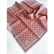 Levidor Tivil İpek Eşarp 4159 - 6 Pembe Karışık Desen