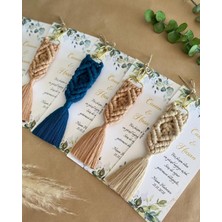 Macramelina El Örmesi Makrome Anahtarlık Düğün Kına Söz Sünnet Nişan Için Hediyelik-10 Adet