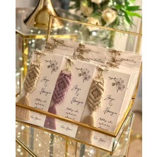 Macramelina El Örmesi Makrome Anahtarlık Düğün Kına Söz Sünnet Nişan Için Hediyelik-10 Adet