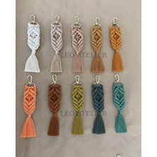 Macramelina El Örmesi Makrome Anahtarlık Düğün Kına Söz Sünnet Nişan Için Hediyelik -100 Adet