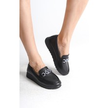 Anna Ortopedik Rahat Taban Toka Detaylı Klasik Babet Anne Ayakkabısı St Siyah