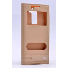 Musal Lg K8 Kılıf Elite Pencereli Kapaklı Suni Deri Kılıf