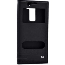 Musal Lg K8 Kılıf Elite Pencereli Kapaklı Suni Deri Kılıf