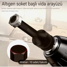 8 Parça 1/2" Allen Anahtar Seti,matkap Uçları, Dayanıklı Krom Molibden Çelik, Endüstriyel Aletler