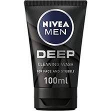 Nivea Men Deep Dimension Yüz & Sakal Temizleme Jeli, 100 ml Yüz Temizleyici