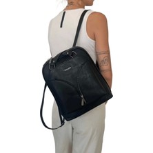 Kadın Suni Deri Sırt Çantası Siyah