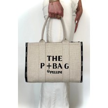 The P+Bag El ve Omuz Büyük Çanta Krem
