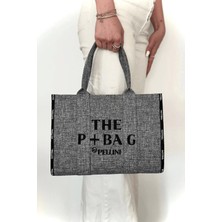 The P+Bag El ve Omuz Büyük Çanta Açık Gri
