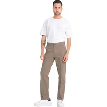 Varetta Erkek Toprak Rengi Cepli Casual Chino Regular Kesim Likralı Kanvas Pantolon