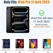 TEKNETSTORE Ipad Pro 11 Inç 2024 M4 Kılıf Kalem Şarj Bölmeli Stadlı Uyku Modlu Arkası Silikon Akıllı Case