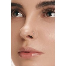 Chavin Çelik Silver Deliksiz Halka Burun Hızma Geçirme Piercing EV26BY