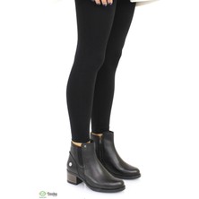 Mammamia Kadın Hakiki Deri Kısa Kalın Topuklu Klasik Bot M25/KB4550