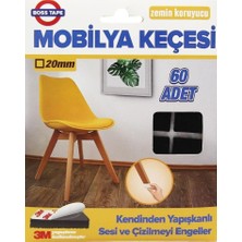 Boss Tape Mobilya Keçesi Sese ve Çizilmeye Son Yapışkanlı 20 mm x 60 Ad-Kare