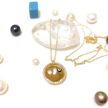 Doğum Hediyesi Bebek El ve Ayağı Kolye 14 Ayar Altın