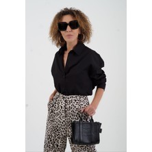 Siyah Poplin Gömlek