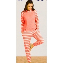 Dowry Kışlık Örme Uzun Kol Kadın Pijama Takımı