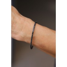 Yenigün Kuyumculuk 14 Ayar Altın Siyah Onix Taşlı Kelepçe