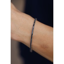 Yenigün Kuyumculuk 14 Ayar Altın Siyah Onix Taşlı Su Yolu Bileklik