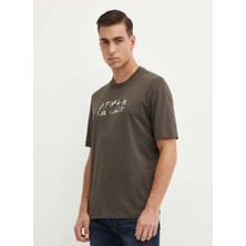 Armani Exchange Bisiklet Yaka Baskılı Haki Erkek T-Shirt 6dzthc Zjbyz 1897