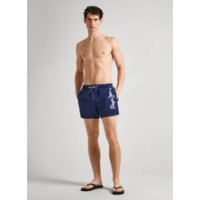 Pepe Jeans Lacivert Erkek Şort Mayo PMB10393 595 Logo Swımshort