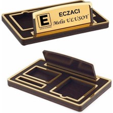 Eczacılara Özel Tasarımlı Masa Üstü Ahşap Masa Üstü Isimlik