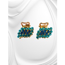 Nice And Bonita Galata Gift Renkli, Taşlı, Saç Tokası, Kıskaçlı, Rose Gold Metal, 2,5 Cm, Zirkon Taşlı, Sağlam, Şık Toka
